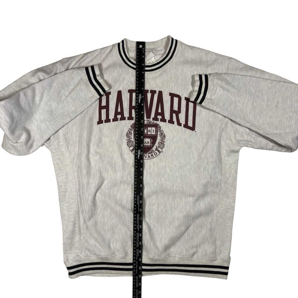 Champion Harvard Sweatshirt Mens L Gray Reverse Weave Crewneck Pullover Classic‎ - Picture 5 of 7